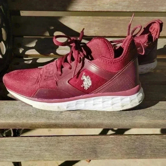 U.S. Polo Assn. Jace-I Oxford Maroon/White Size 7 Womens - Picture 3 of 12